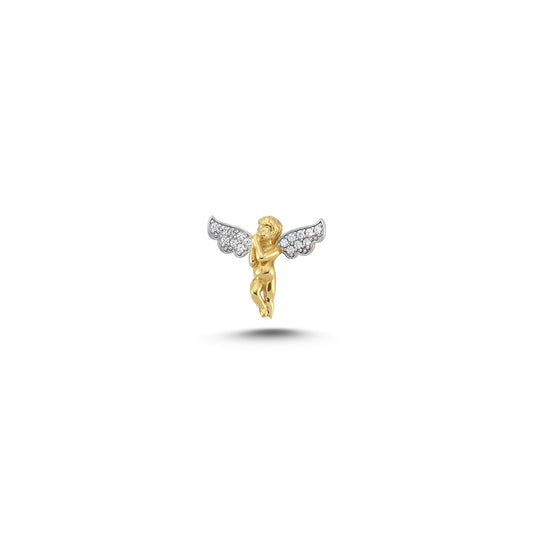 14K Gold Angel Charm Necklace