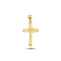 14K Gold Cross Charm Necklace