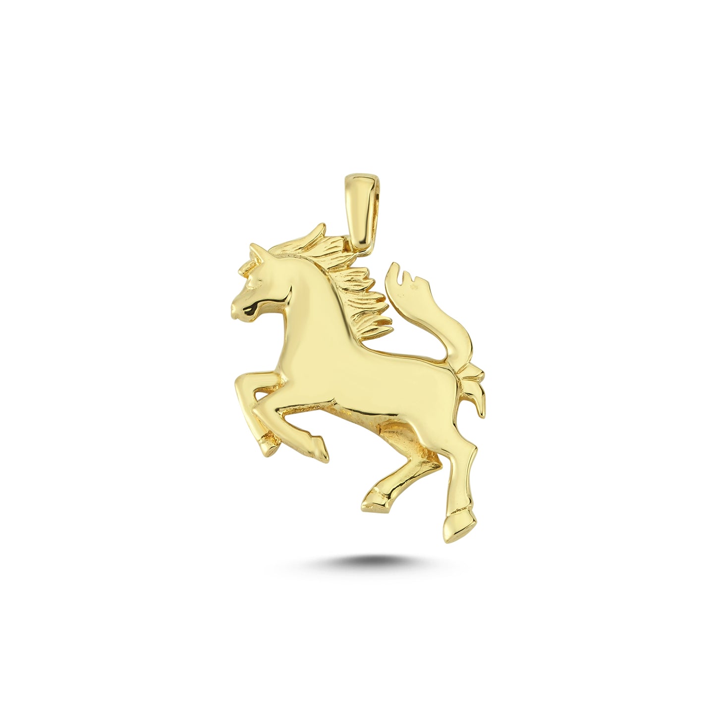 14K Gold Horse Animal Charm Necklace