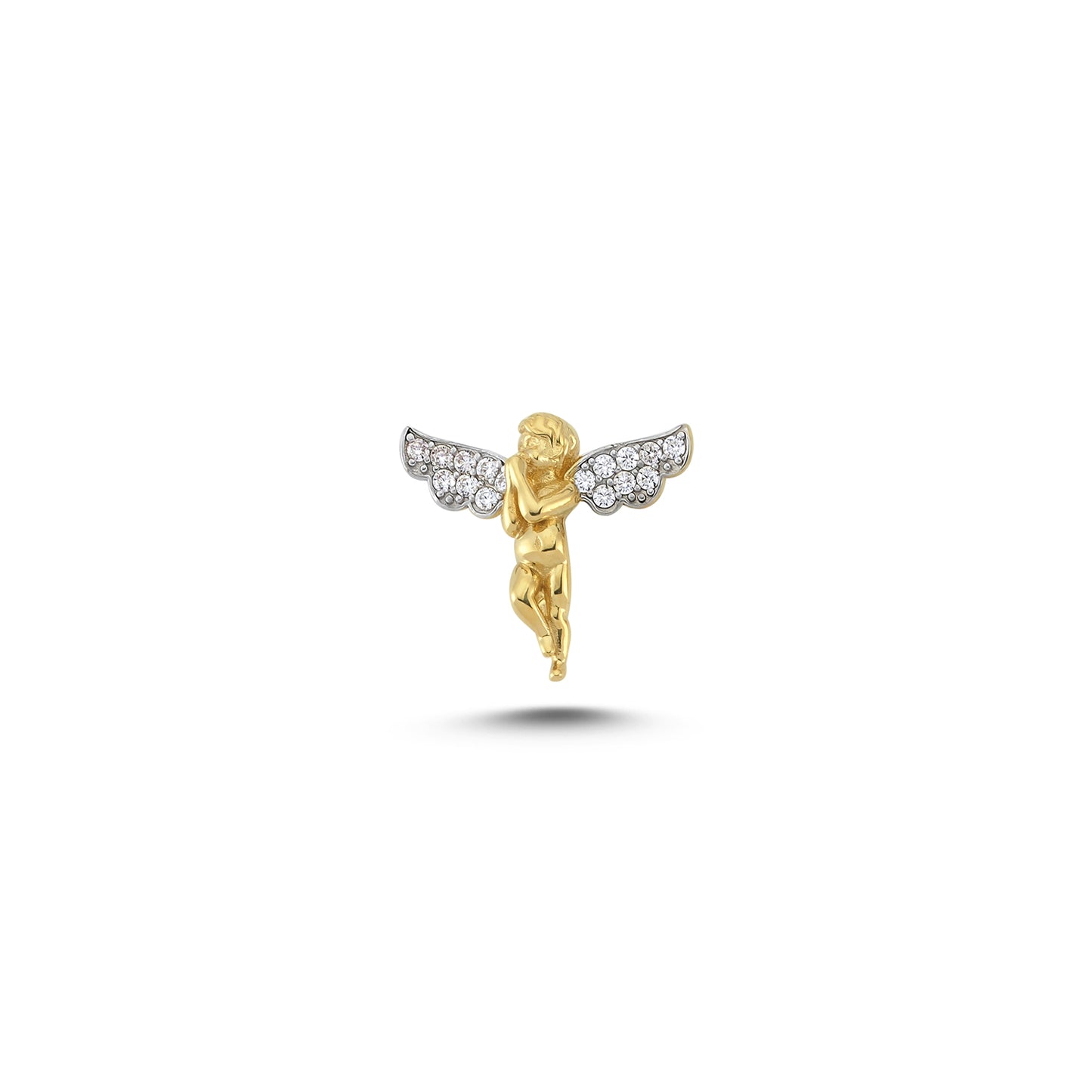 14K Gold Angel Charm Necklace