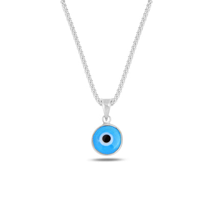 925 Sterling Silver Evil Eye Necklace Bracelet Jewellery Set