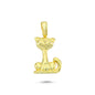 14K Gold Cat Animal Charm Necklace