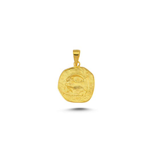 14K Gold Capricorn Horoscope Charm Necklace