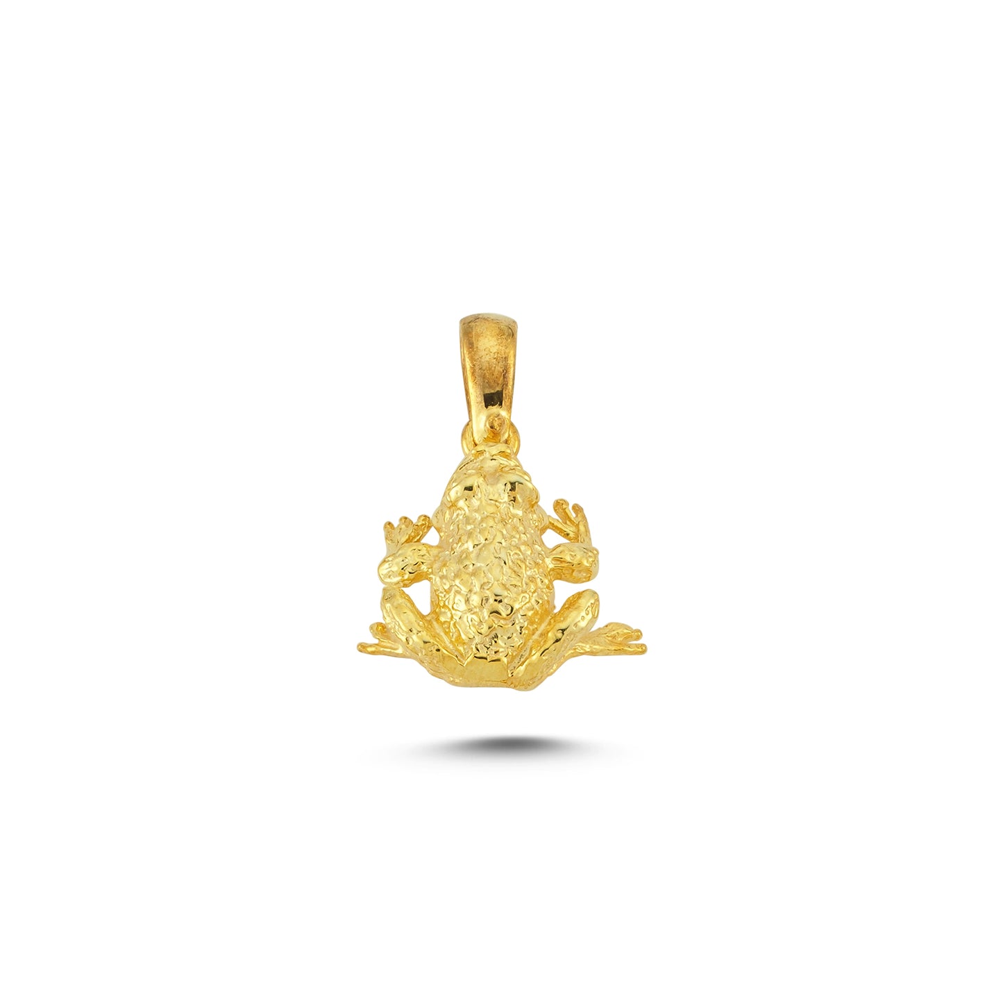 14K Gold Frog Animal Charm Necklace