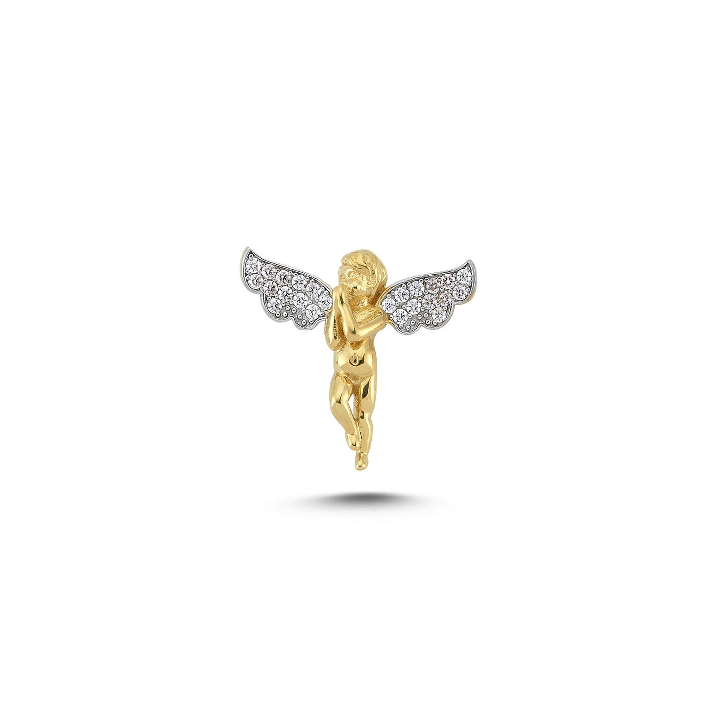 14K Gold Angel Charm Necklace