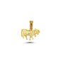 14K Gold Cow Animal Charm Necklace