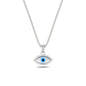 925 Sterling Silver Evil Eye Necklace Bracelet Jewellery Set