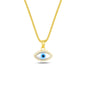 925 Sterling Silver Evil Eye Necklace Bracelet Jewellery Set