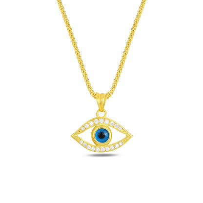 925 Sterling Silver Evil Eye Necklace Bracelet Jewellery Set