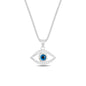 925 Sterling Silver Evil Eye Necklace Bracelet Jewellery Set