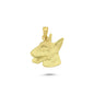 14K Gold Bull Terrier Dog Animal Charm Necklace