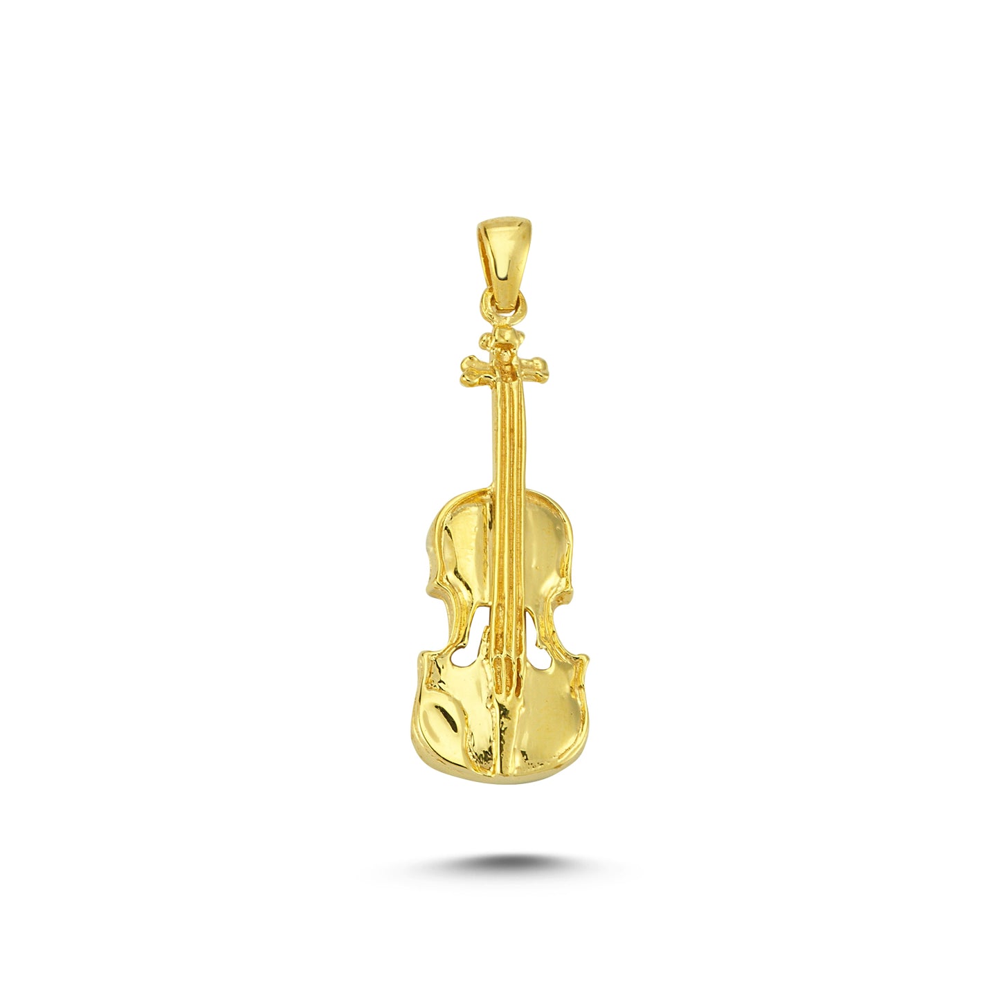 14K Gold Violin Charm Necklace