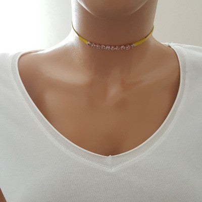 925 K Sterling Silver Choker Necklace