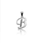 925 K Sterling Silver Personalized Letter  B Necklace