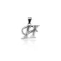 925 K Sterling Silver Personalized Letter  H Necklace