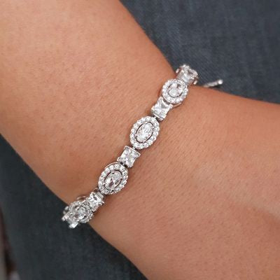 925K Silver Baguette Bracelet