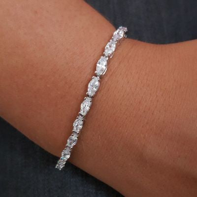 925K Silver Baguette Bracelet