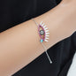 925K Silver Turkish Pink Evil Eye Lash Bracelet