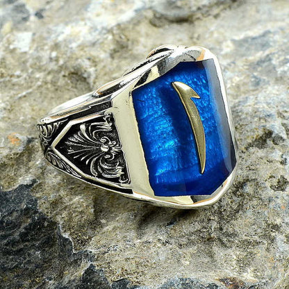 925K Sterling Silver Alif Men Ring