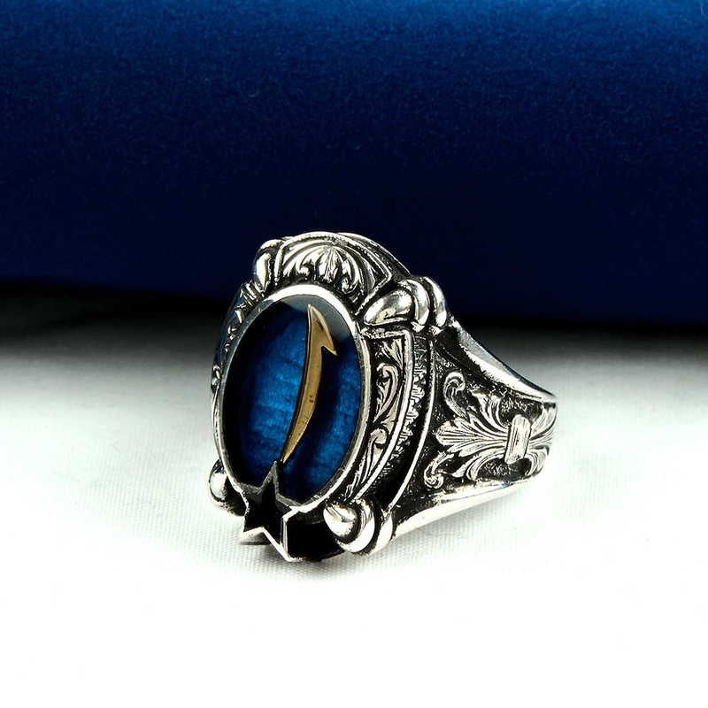 925K Sterling Silver Alif Men Ring