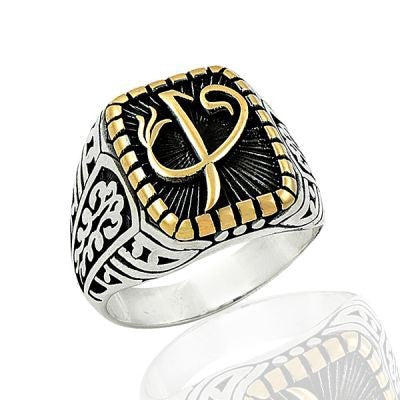 925K Sterling Silver Alif Waav Men Ring