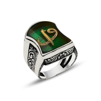 925K Sterling Silver Alif Waav Men Ring