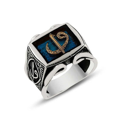 925K Sterling Silver Alif Waav Men Ring