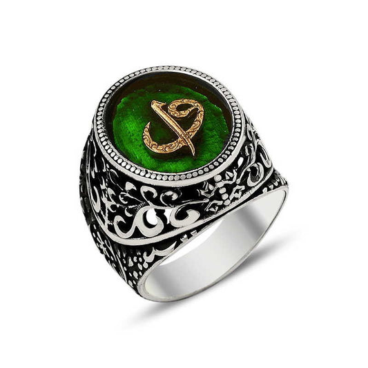 925K Sterling Silver Alif Waav Men Ring