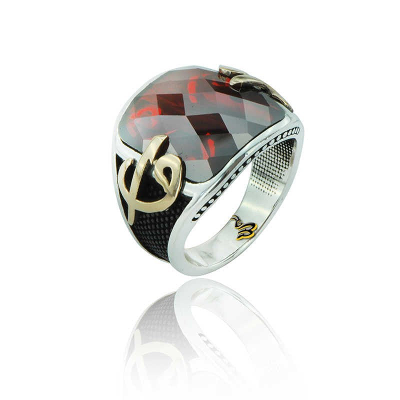 925K Sterling Silver Alif Waav Men Ring