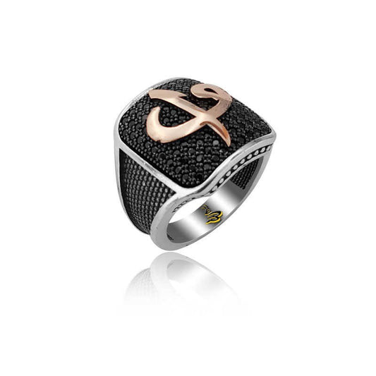 925K Sterling Silver Alif Waav Men Ring