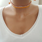 925K Sterling Silver Baguette Choker Necklace