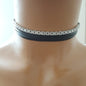 925K Sterling Silver Baguette Choker Necklace