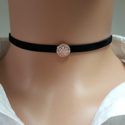 925K Sterling Silver Baguette Choker Necklace