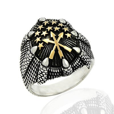 925K Sterling Silver Circassian Men Ring