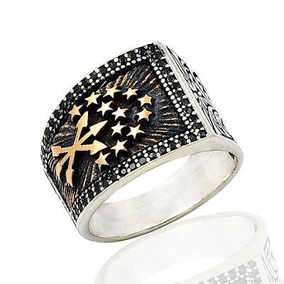 925K Sterling Silver Circassian Men Ring