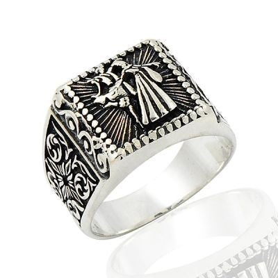 925K Sterling Silver Circassian Men Ring