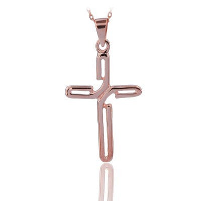 925K Sterling Silver Cross Charm Necklace