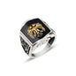 925K Sterling Silver Double Head Eagle Men Ring