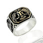 925K Sterling Silver Double Head Eagle Men Ring