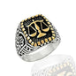 925K Sterling Silver Justice Men Ring