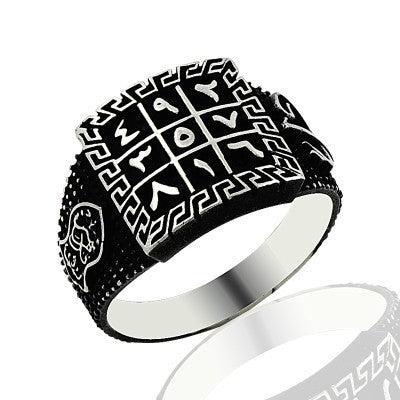 925K Sterling Silver Numerlogical Men Ring