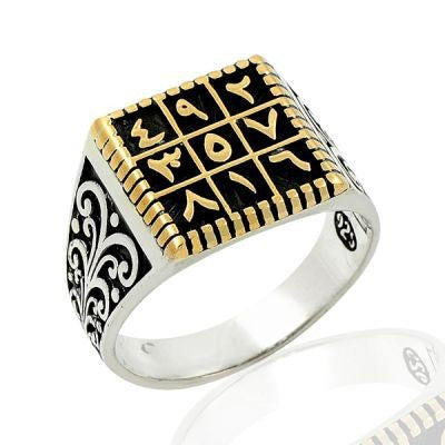 925K Sterling Silver Numerlogical Men Ring