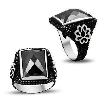 925K Sterling Silver Onyx Men Ring