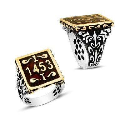 925K Sterling Silver Ottoman Men Ring