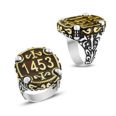 925K Sterling Silver Ottoman Men Ring