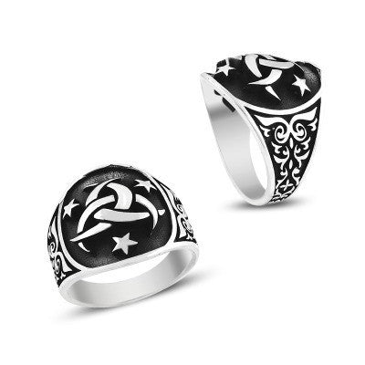 925K Sterling Silver Ottoman Men Ring