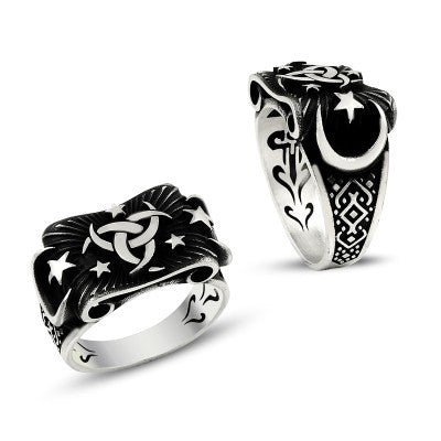 925K Sterling Silver Ottoman Men Ring