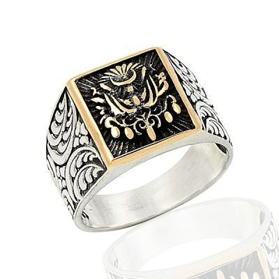 925K Sterling Silver Ottoman Men Ring