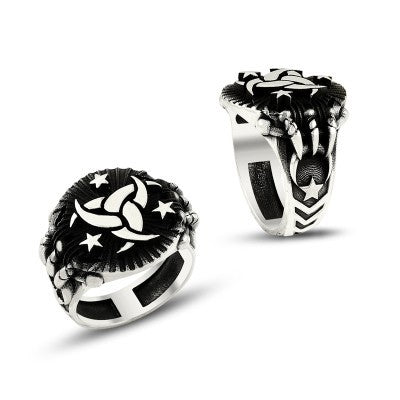 925K Sterling Silver Ottoman Men Ring