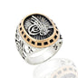 925K Sterling Silver Ottoman Tugra Men Ring